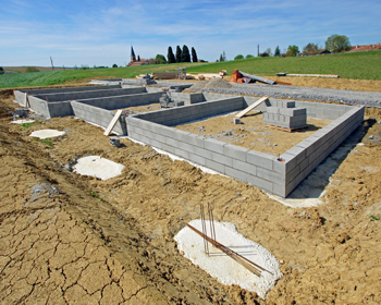 build foundation brick laying for new house development